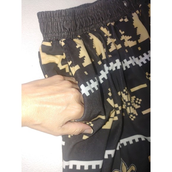 New Orleans Saints NFL Team Apparel Men's Christmas Pajama Pants Size Medium - Picture 4 of 6